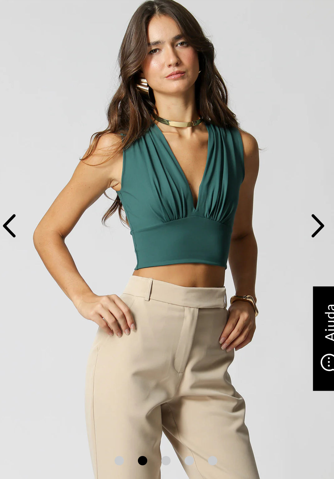 Blusa Cropped decote V Pietra