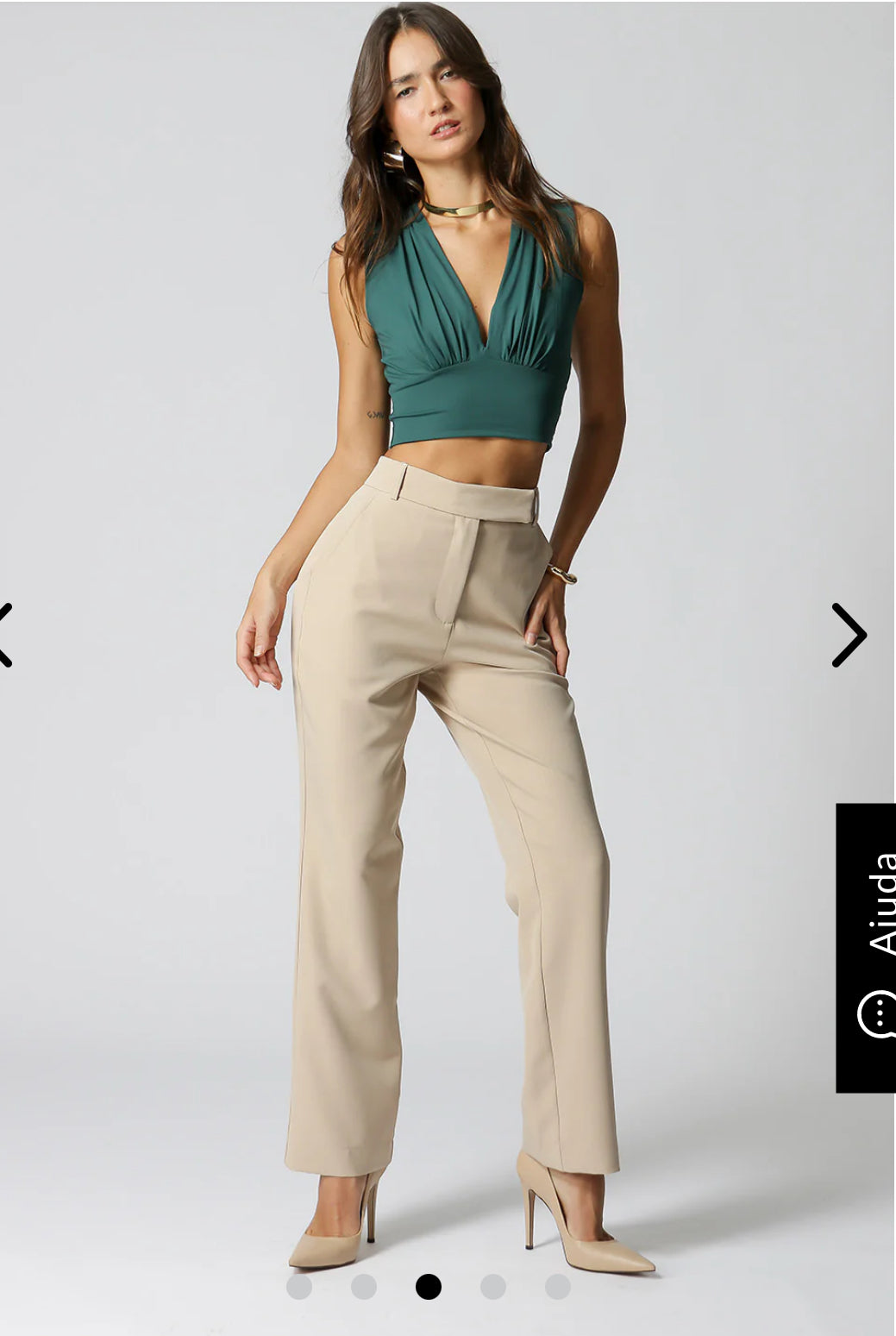 Blusa Cropped decote V Pietra