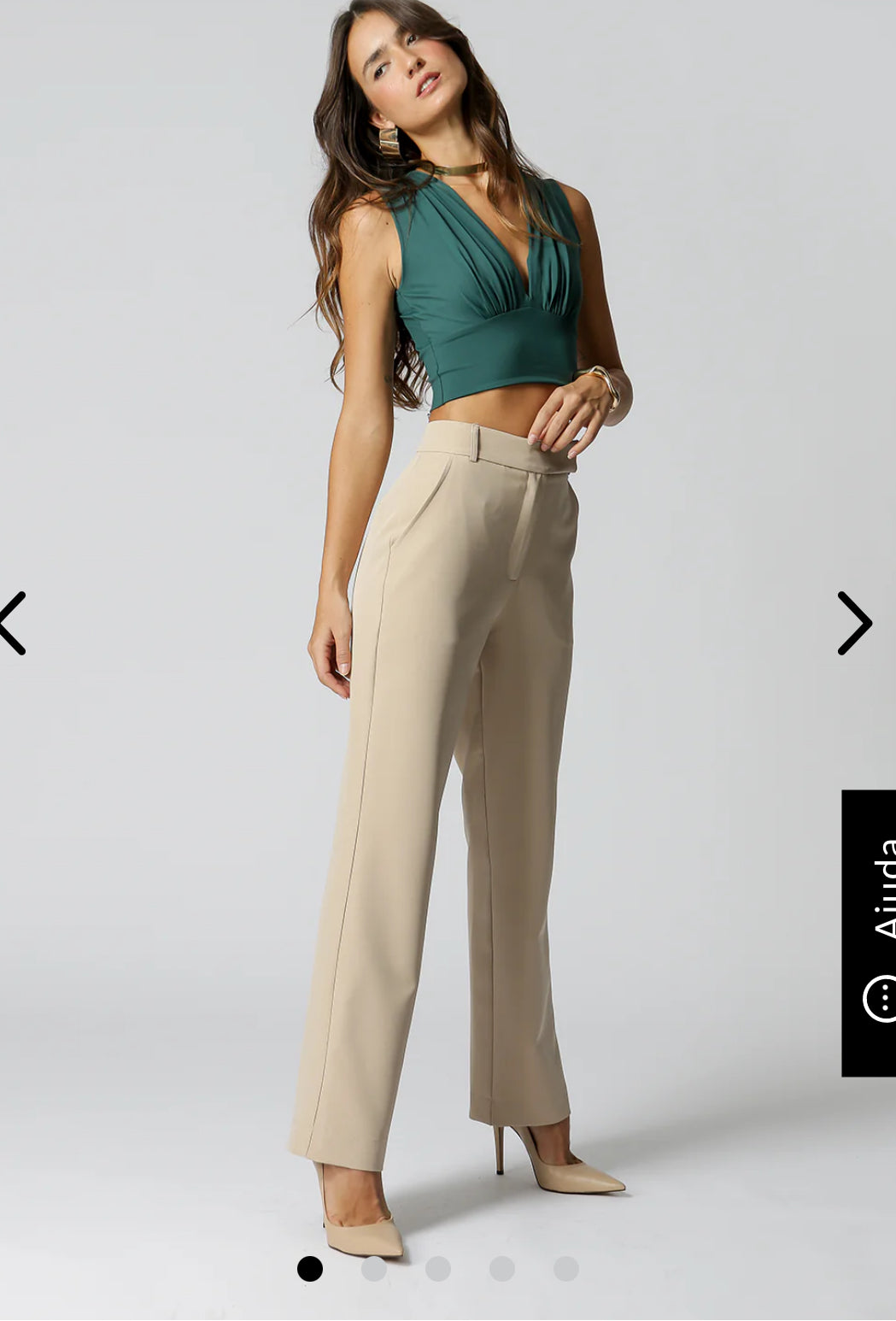 Blusa Cropped decote V Pietra