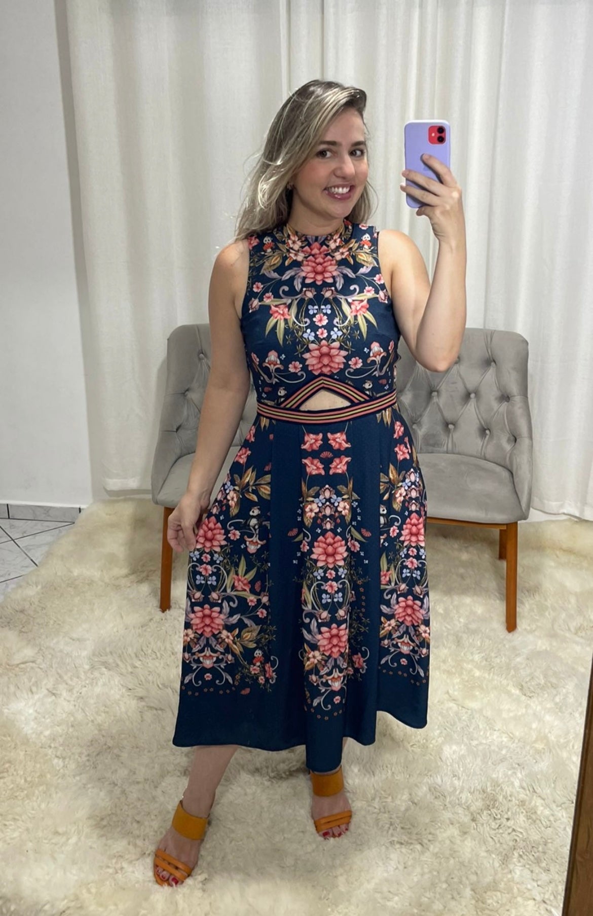 Vestido Antix midi Vale dos Pandas