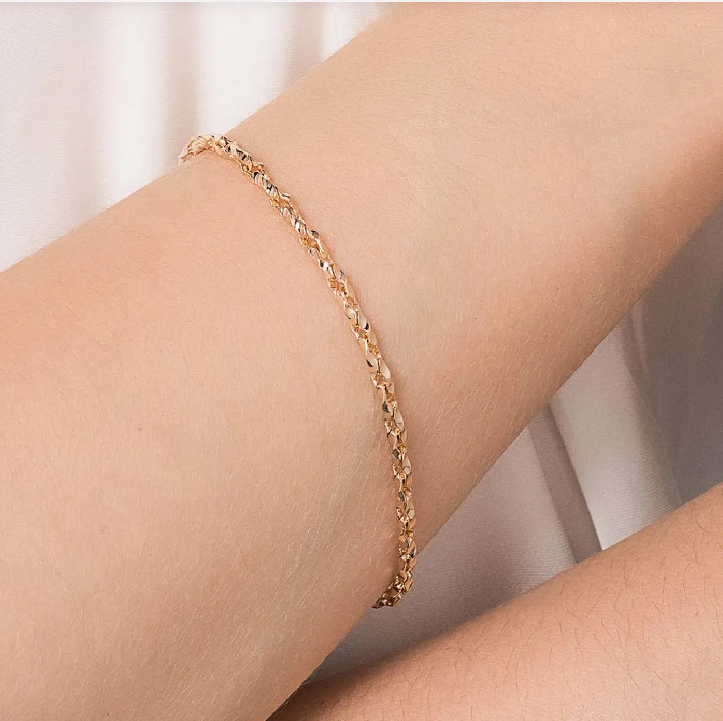 Pulseira banhada a ouro 18k Rommanel-19 cm