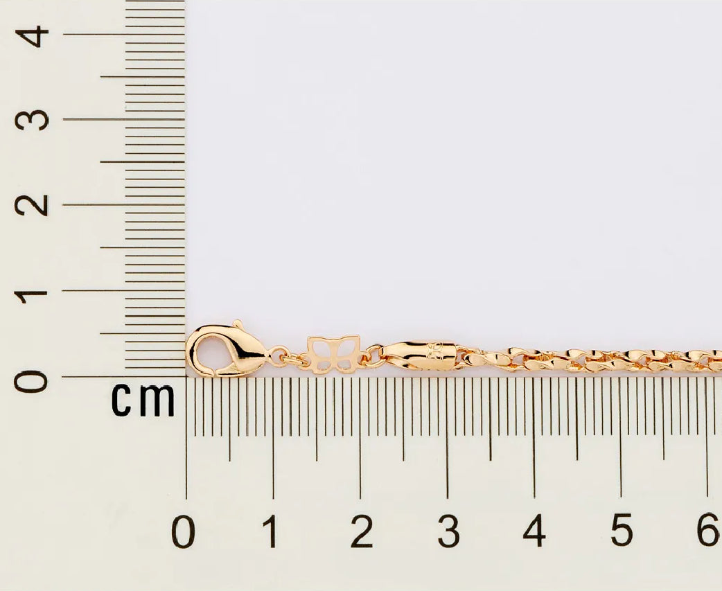 Pulseira banhada a ouro 18k Rommanel-19 cm