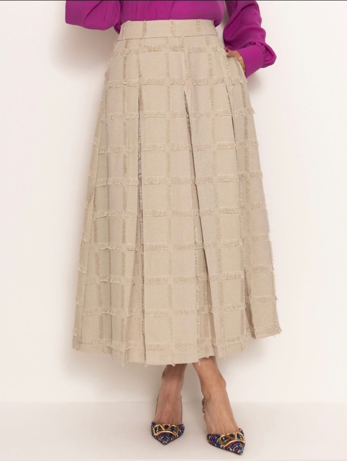 Saia Roberta Midi com bolsos