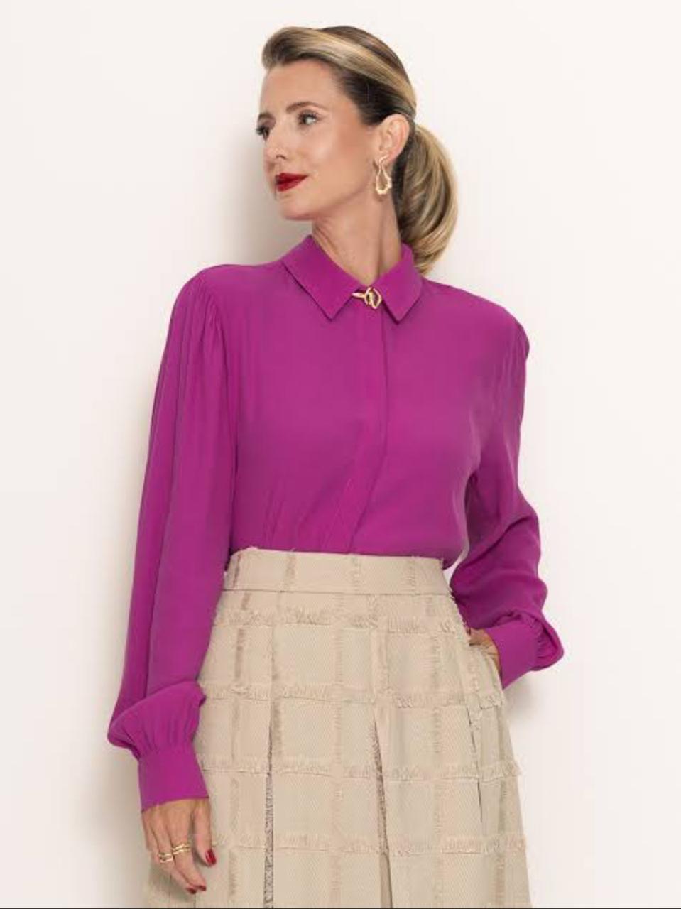 Saia Roberta Midi com bolsos