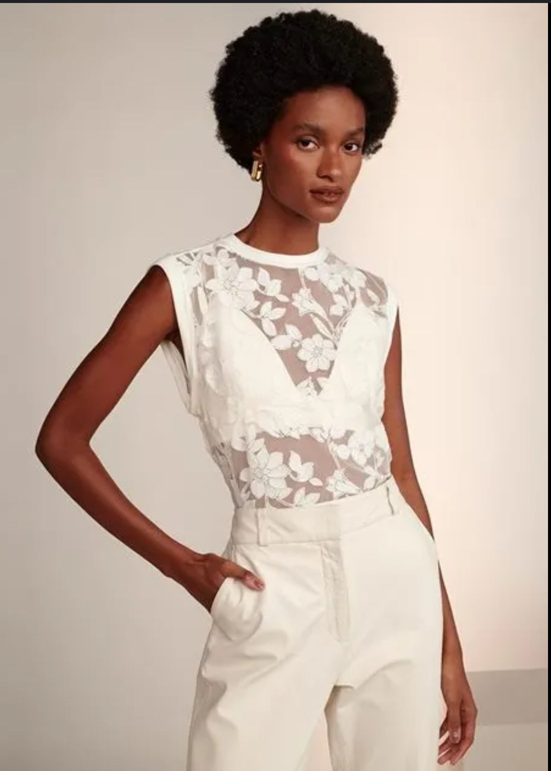 Regata em organza Le Lis Blanc Celina