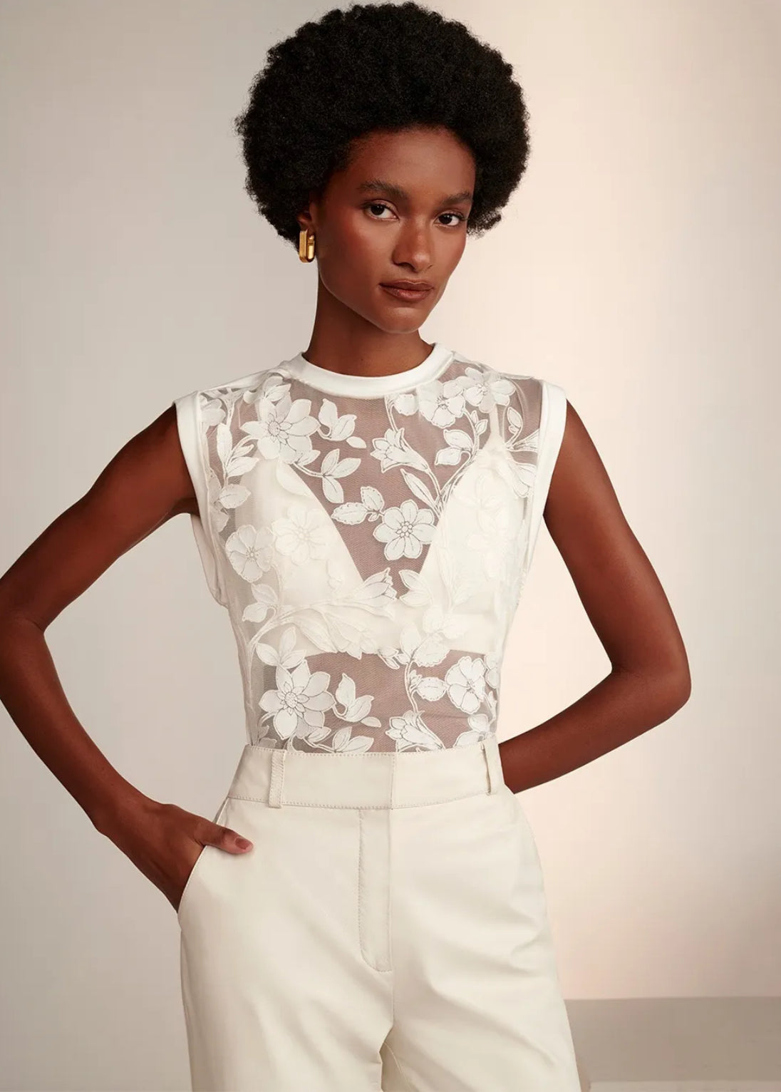 Regata em organza Le Lis Blanc Celina