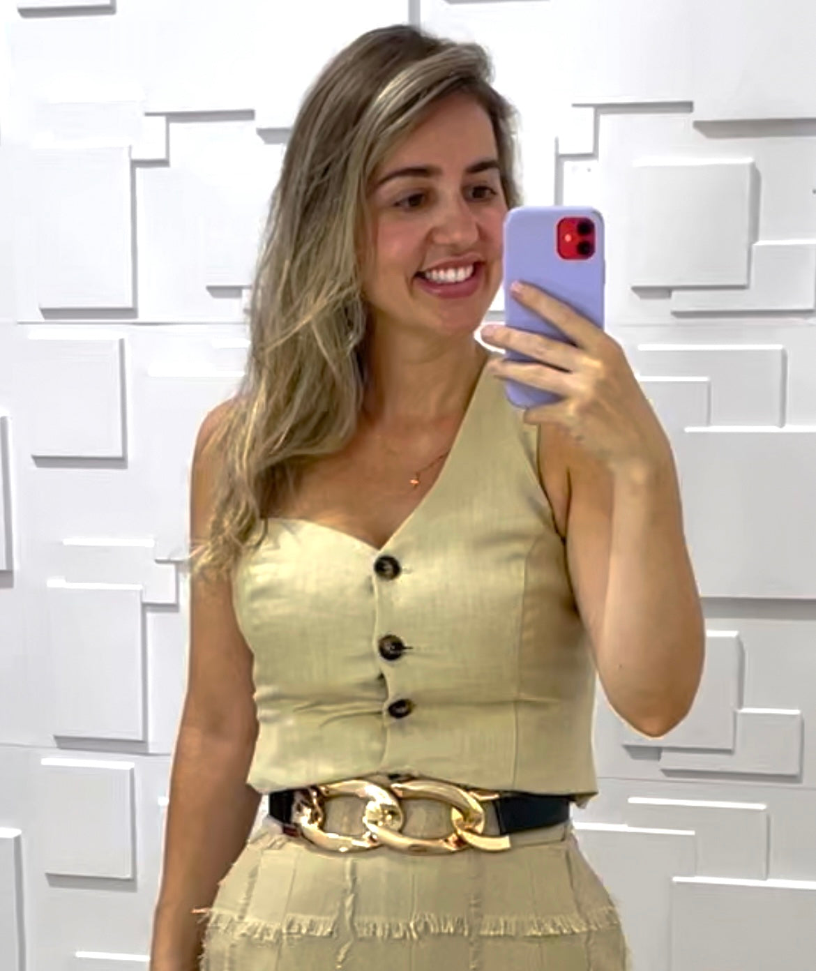 Colete assimétrico Nuki botões